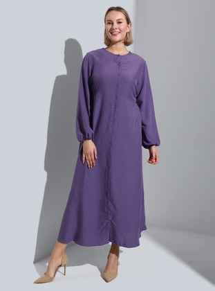 Purple - Plus Size Dress - Alia