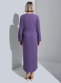 Purple - Plus Size Dress