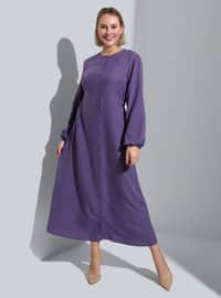 Purple - Plus Size Dress