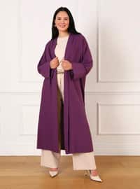 Dark Purple - Plus Size Kimono