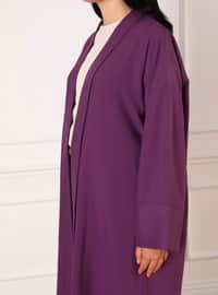 Dark Purple - Plus Size Kimono