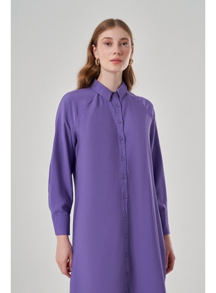 Purple - Modest Dress - MIZALLE
