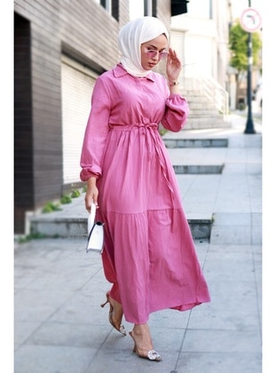 Powder Pink - Modest Dress - Bestenur