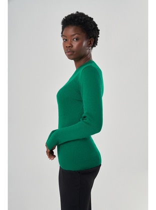 Green - Knit Sweaters - MIZALLE