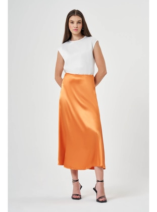 Orange - Skirt - MIZALLE