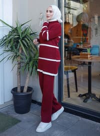 Burgundy - Knit Suits