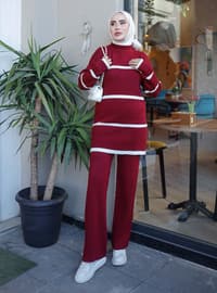 Burgundy - Knit Suits