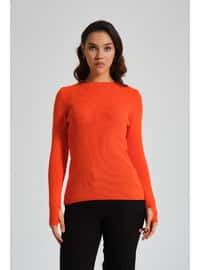 Orange - Knit Sweaters