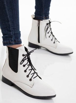 White - Boots - Shoescloud