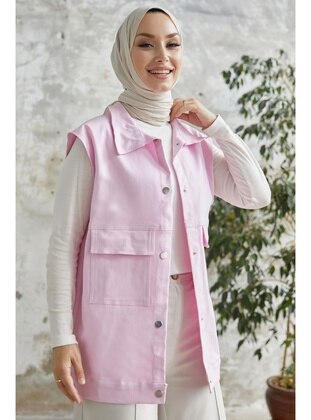 Powder Pink - Unlined - Vest - InStyle
