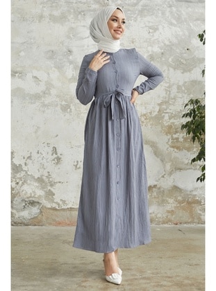 Grey - Unlined - Modest Dress - InStyle