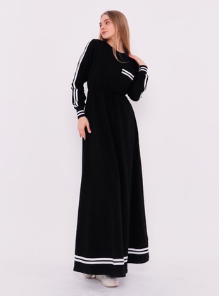 Black - Modest Dress - Bwest