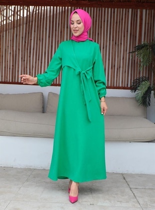 Light Green - Modest Dress - Misskayle