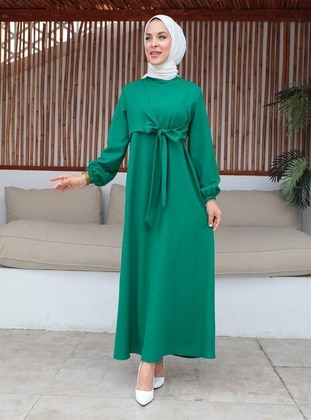 Green - Modest Dress - Misskayle