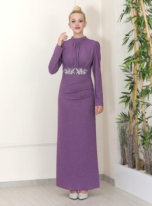 Lilac - Modest Evening Dress - Esmaca