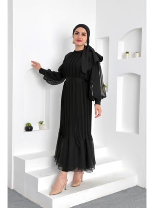 Black - Modest Dress - Ensa Tesettür
