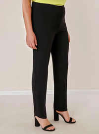 Plus Size Crepe Pants Black