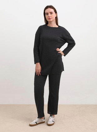 Anthracite - Plus Size Suit - Alia