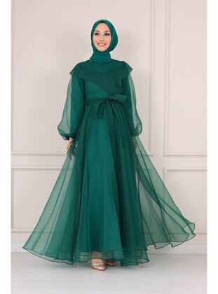Emerald - Modest Evening Dress - SARETEX
