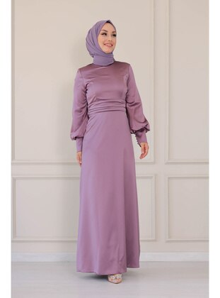 Lilac - Modest Evening Dress - SARETEX