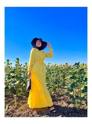 Yellow - Modest Dress - Bestenur