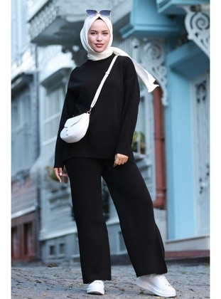 Black - Knit Suits - Bestenur