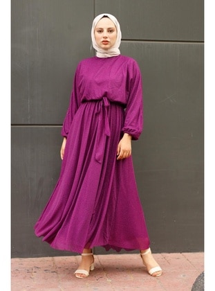 Purple - Modest Evening Dress - Meqlife