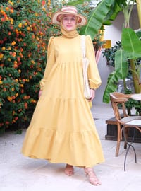 Mustard - Unlined - Modest Dress