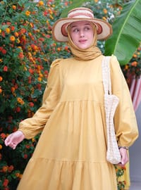 Mustard - Unlined - Modest Dress