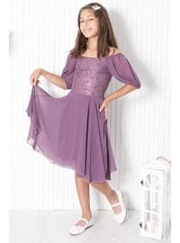 Lilac - Girls` Evening Dress