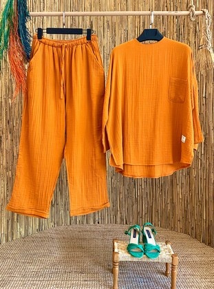 Orange - Suit - Ceylan Otantik