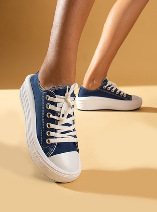 Navy Blue - Sports Shoes - Pembe Potin