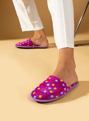 Purple - Slippers - Pembe Potin