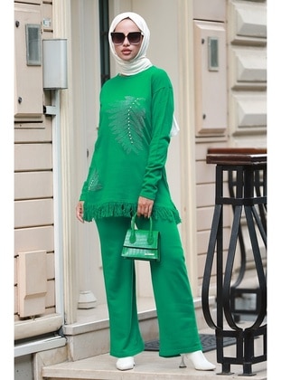Green - Knit Suits - Bestenur