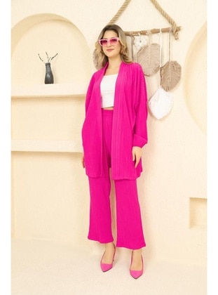 Pink - Plus Size Pants - Maymara