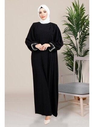 Black - Modest Dress - Beyza