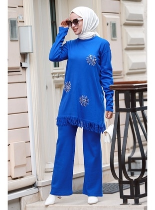Blue - Knit Suits - Bestenur