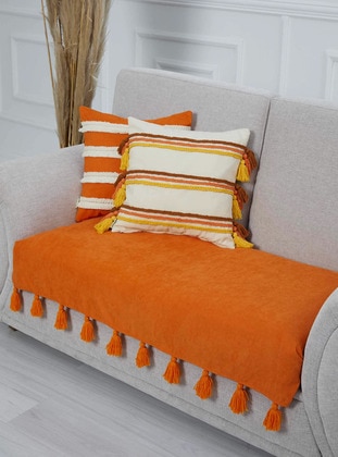 برتقالي - رمي الأريكة - Aisha`s Design
