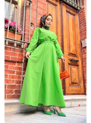 Pistachio Green - Modest Dress - Liz Butik