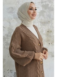 Brown - Knit Cardigan