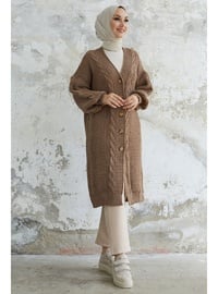 Brown - Knit Cardigan