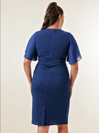 Abendkleid G.G. Funkelnd Sax. Blau