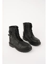 Black - Waterproof - Boots - MUGGO AYAKKABI