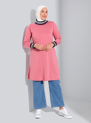 Pink - Plus Size Tunic - GELİNCE