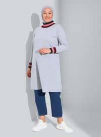 Grey - Plus Size Tunic