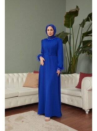 Saxe Blue - Modest Evening Dress - Hakimoda