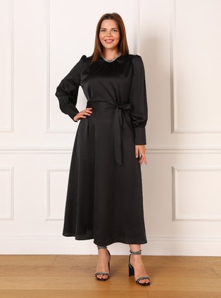 Black - Plus Size Dress - Alia