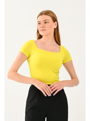 Yellow - T-Shirt - Nefise