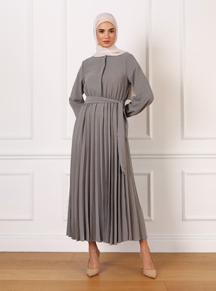 Grey - Modest Dress - Refka