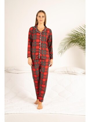 Patterned - Pyjama Set - Estiva